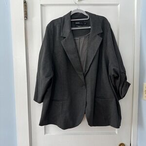 Studio By Torrid Plus Size Stretch Open Front Ponte Blazer 3/4 Sleeves 6X